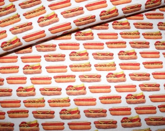 Designerbaumwolle Hot Dog weiß (10 cm)