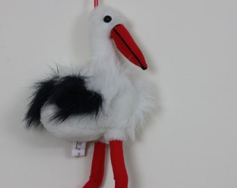 Plüschfigur Storch, Tierfiguren, Plüschtiere, Wandekoration, Kinderzimmerdekoration