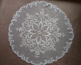 Lace blanket, round, crochet blankets, tablecloths, table decoration