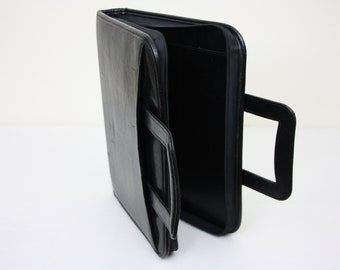 Portfolio Présentation Artway A2 Faux Cuir Noir - Bandoulière Anneaux