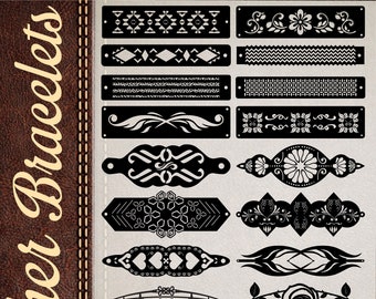 Leather Bracelet Svg Etsy