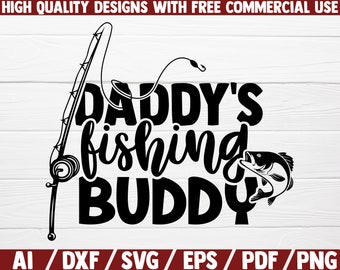 Download Daddys Fishing Buddy Svg Etsy