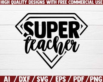 Download Super Teacher Svg Etsy