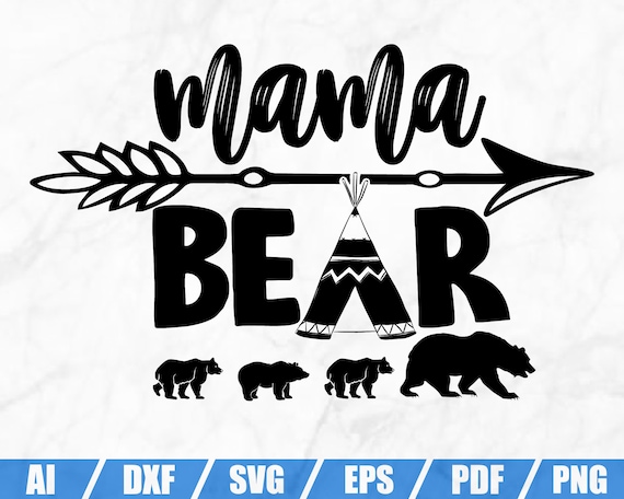 Download Free Mama Bear Svg Mama Bear Clip Art Mom Life Svg Mama Bear Etsy SVG Cut Files
