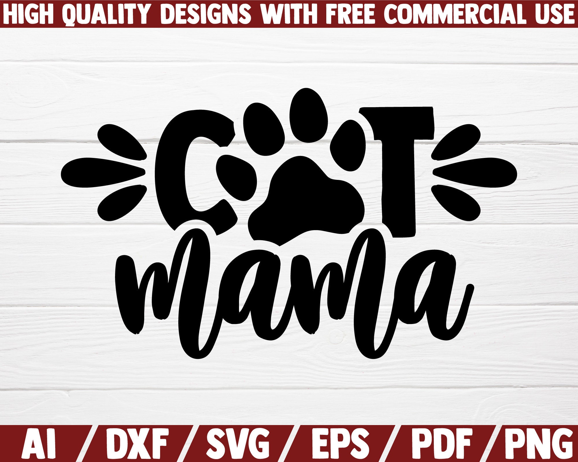 CAT mama SVG DXF file cut file cat sayings quotes | Etsy