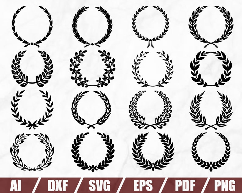 Download Flower Wreath Svg Leaf Circle Monogram Frame Files Svg Png Leaf Wreath Svg Laurel Wreaths Clipart Instant Digital Download Eps Dxf Kits How To Craft Supplies Tools Kientructhanhdat Com