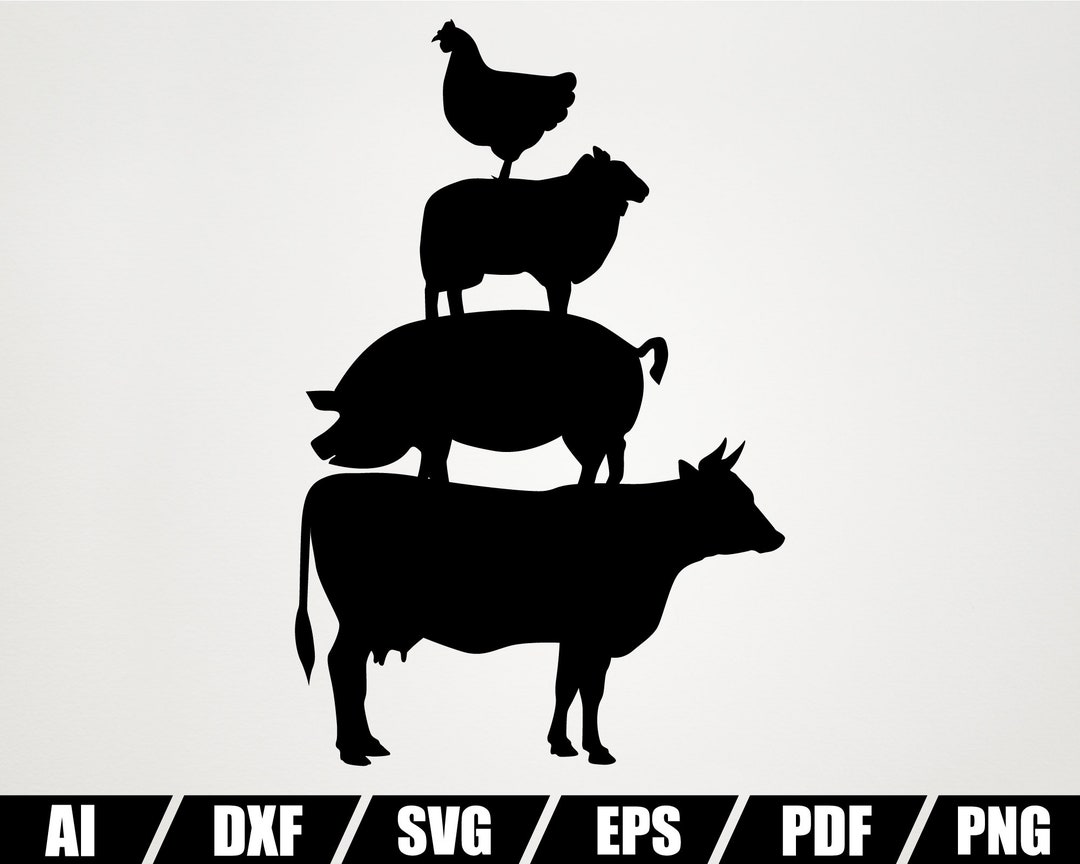 Farm Animals SVG Farmhouse SVG Cut File Farming SVG Instant Download ...