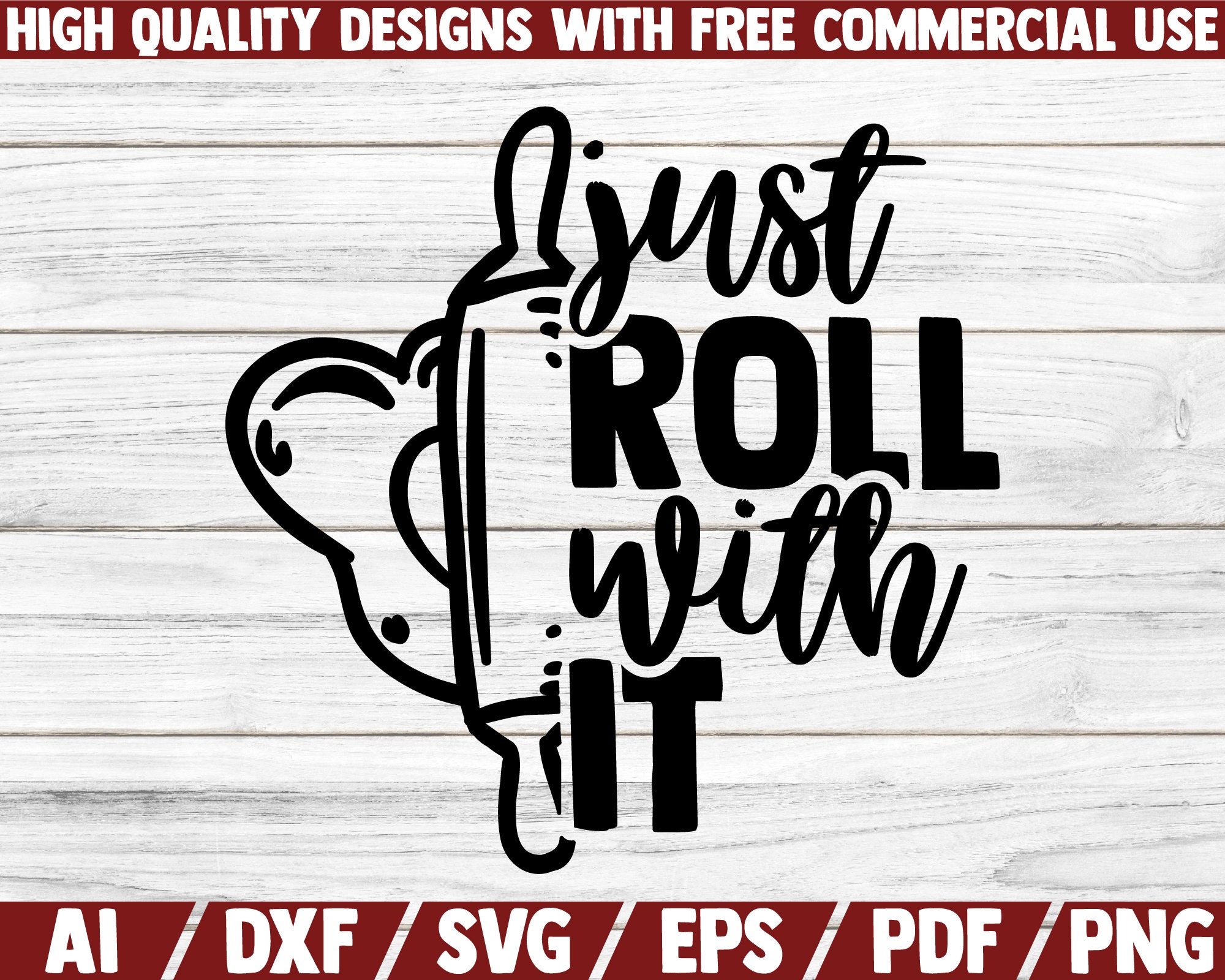 Just Roll With It SVG Kitchen Svg Kitchen Clip Art | Etsy