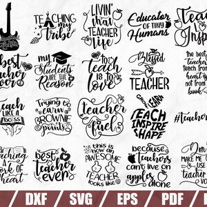 Teacher SVG Bundle Teaching SVG Cut File Instant Download - Etsy Canada