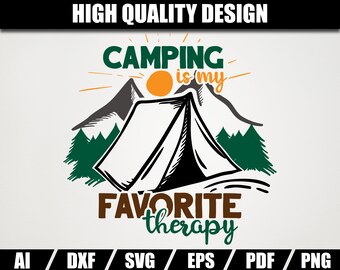 Happy Camper SVG Silhouette Cameo PNG Cricut Cut File Iron - Etsy