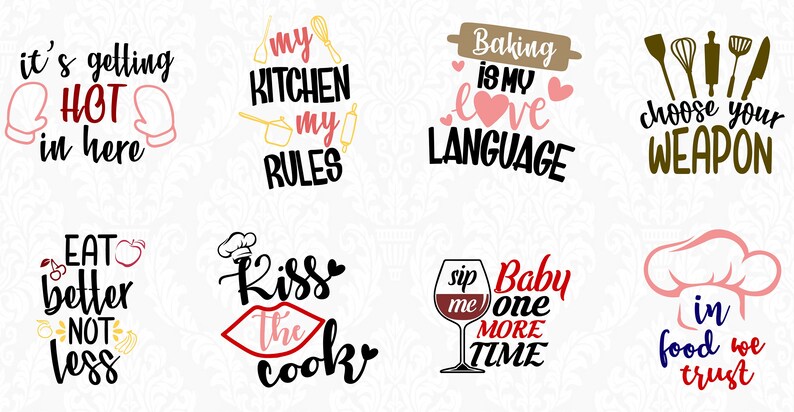 Download Visual Arts Kitchen Svg Bundle Cooking Svg Kitchen Quote Svg Cooking Svg Apron Prints Svg Kitchen Cut Files Dish Towel Svg Collage