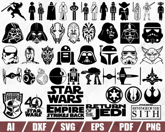 Download Star Wars Svg Star Wars Silhouette Star Wars Vector Star Etsy SVG, PNG, EPS, DXF File