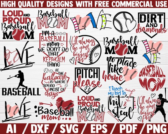 Download Baseball Mom Svg Dxf File Cut File Baseball Svg Bundle Etsy