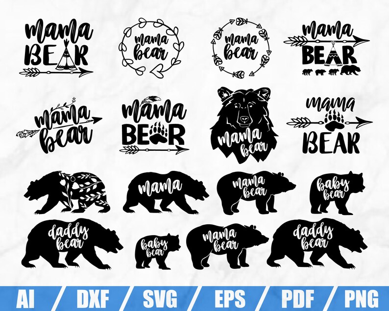 Download Visual Arts Mama Quote Family Bear Svg Mama Bear Svg Dxf Commercial Use Mom Life Svg Daddy Bear Svg Baby Bear Svg Mama Bear Clip Art Craft Supplies Tools