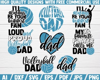 Volleyball Dad SVG Bundle | Volleyball SVG Cut File | Instant Download | Dad Sayings | Quotes | Dad Shirt Print | Printable Vector Clip Art