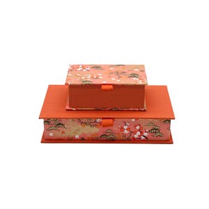 Caixa dobrável com papel japonês Chiyogami