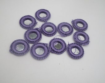 Appliqués miroir indiens au crochet violet 2-5-24