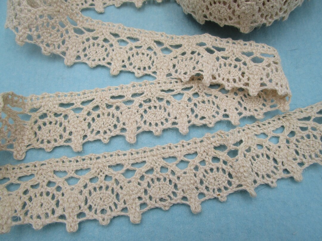 1.50 M Narrow Bobbin Lace Trim Beige Vintage (4.5 Cm Wide) 8-2-23 - Etsy