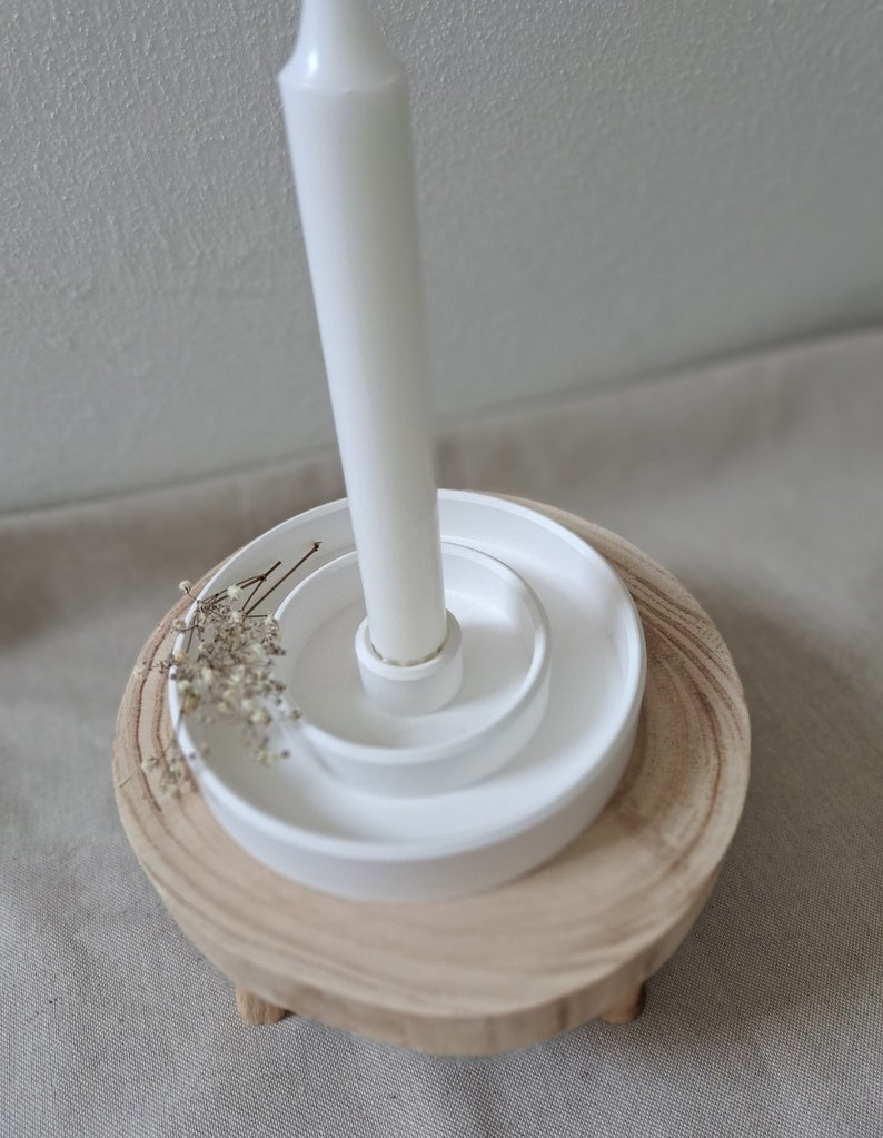 3 row taper candle holder, Raysin, candle holder, candlestick, decoration, Mellencreations, taper candle holder Raysin, white image 5