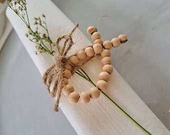 Pearl fish, napkin ring, baptism, communion, confirmation, confirmation, wooden beads, fish, Mellen creations, table decoration, giveaway