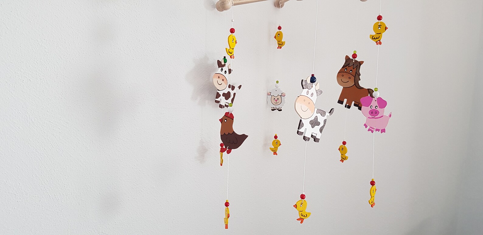 Mobile Farm Animals Nursery Animals Wood Baby Gift Etsy
