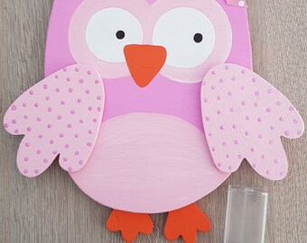 Schlummerlicht Eule,  MelLenKreationen, Nachtlicht, Schlummerlampe, Geschenk, Geburt, Taufe, Kinderzimmer, personalisierbar, Eule, Lampe