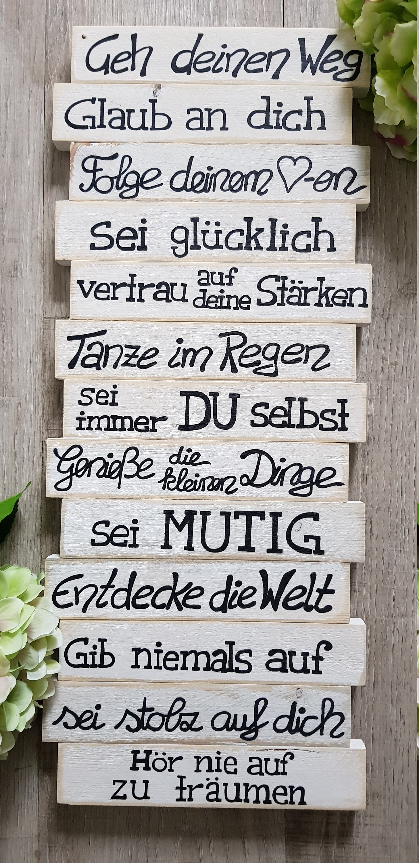 Holzschild geh deinen Weg Familie Shabby Etsy.de