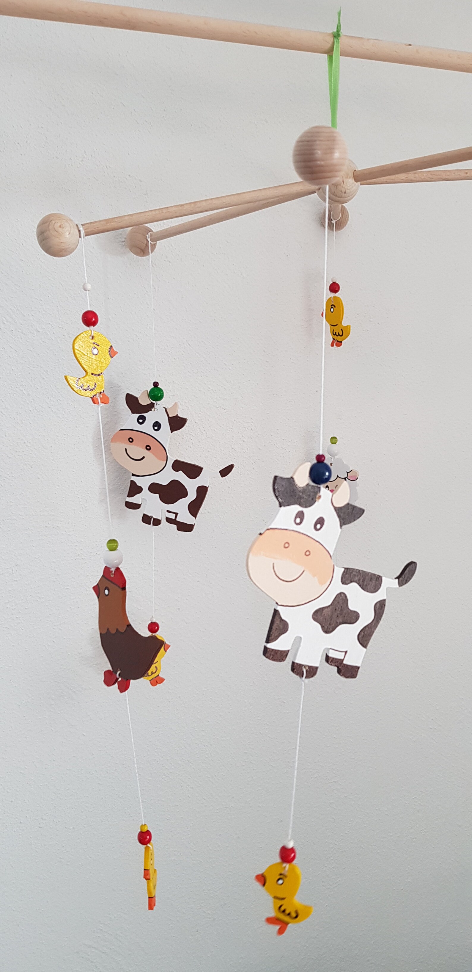 Mobile Farm Animals Nursery Animals Wood Baby Gift Etsy