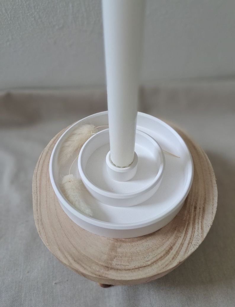 3 row taper candle holder, Raysin, candle holder, candlestick, decoration, Mellencreations, taper candle holder Raysin, white image 4