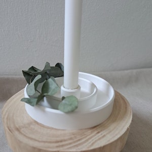 3 row taper candle holder, Raysin, candle holder, candlestick, decoration, Mellencreations, taper candle holder Raysin, white image 3