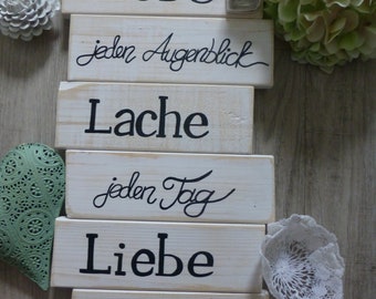Decoration Sign Wood, Life, Love, Shabby, MelLenCreations, Wood Sign, Wall Decoration, Gift, Birthday, Mother's Day, Sign, Pallets