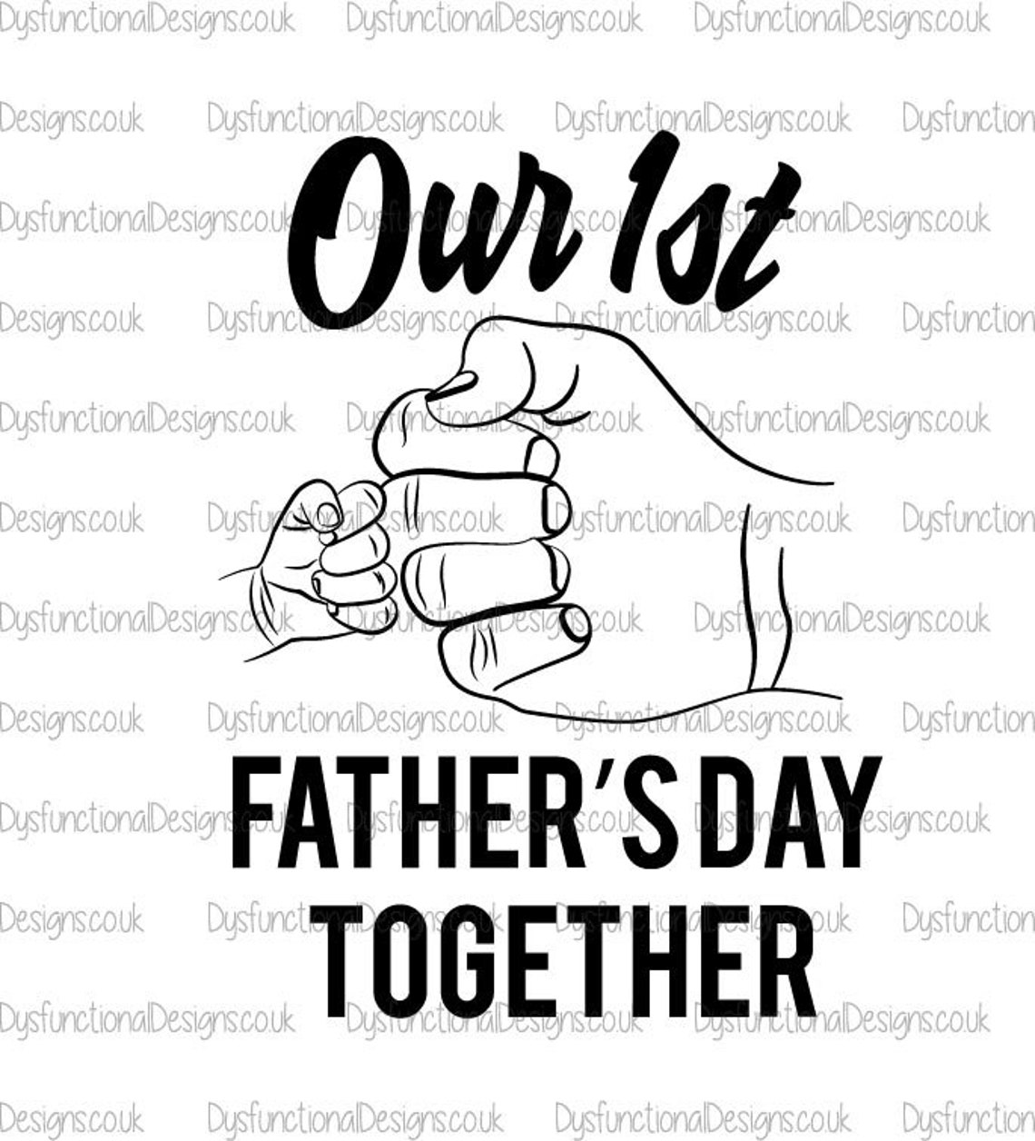 Our 1st Fathers day // SVG Cutting File AI Dxf and Printable | Etsy