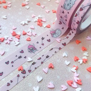 Nastro washi Cotton Cupid - Design esclusivo personalizzato di Brithzy Crafts - San Valentino - nastro decorativo per lavori artigianali e di pianificazione!