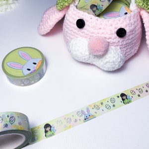 Easter bunny Washi Tape - Silver Foiled