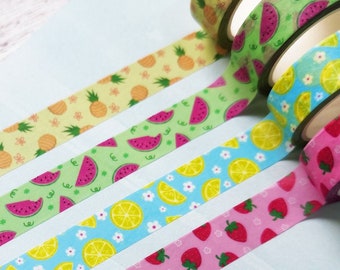 Fruit Washi Tape - Exclusive custom design by Brithzy Crafts - decorative tape for crafting and planning!