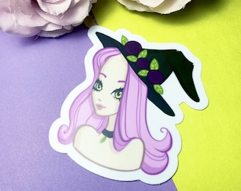 Cute witch Vinyl Sticker