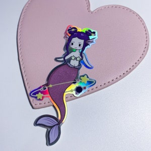 Holografische zeemeermin sticker - Exclusief ontwerp door BrithzyCrafts