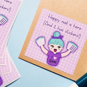 Correo feliz para ti - básico - Pegatinas rectangulares - Diseño exclusivo de BrithzyCrafts