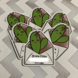 Schattig Cactus adresetiketten - exclusief Design door BrithzyCrafts