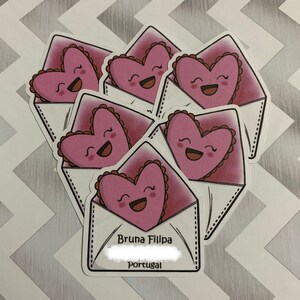 Étiquettes d’adresse coeur rose mignon - Design exclusif par BrithzyCrafts