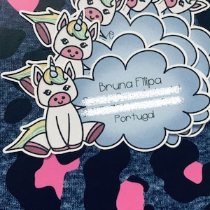 Cute Unicorn en Cloud Address labels-exclusief design door BrithzyCrafts