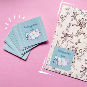 PTC - Carte postale de voyage à l'intérieur - Stickers carrés - Design exclusif par BrithzyCrafts