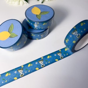 Lemons and flowers Washi Tape - Exclusive custom design by Brithzy Crafts - decorative tape for crafting and planning!