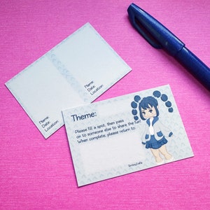 MICRO TPC (Tamaño tarjeta de visita) - Postal viajera - Chica amante azul - Papel 300gs