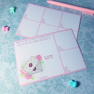 TPC - Traveling postcard 300grs paper - Floral envelope with pearls - 10x15cm