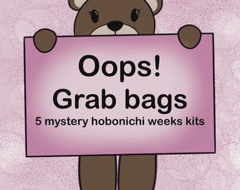 Oops grab bags - 5 Random mystery hobonichi weeks kits - Please read description