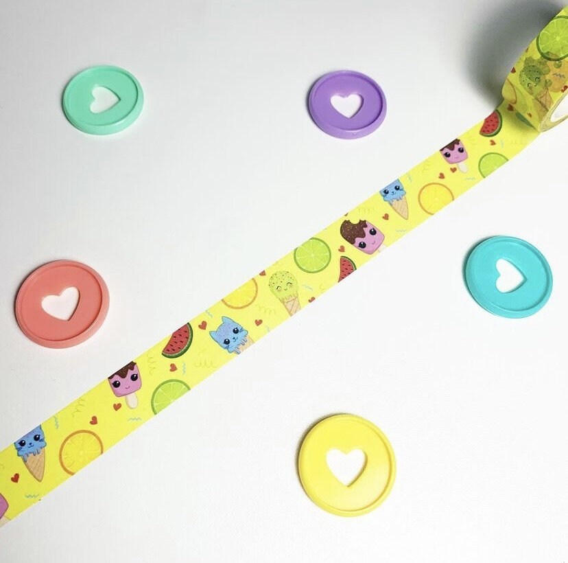 Summer Ice Cream Washi Tape - Patreon limited edition - Exclusive design by Brithzy Crafts - decorative tape for crafting and planning!