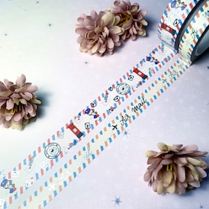 Happy mail / correo aéreo - Silver Foiled Washi Tape