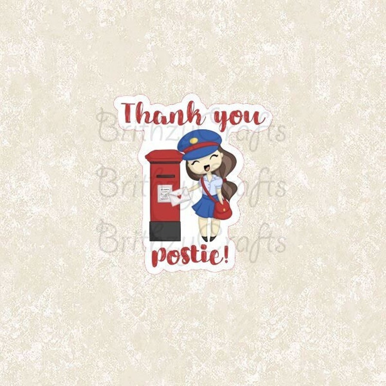 Thank you postie stickers Set of 20 image 1