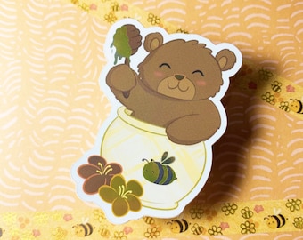 Honey Bear - Mirror effect vinyl sticker